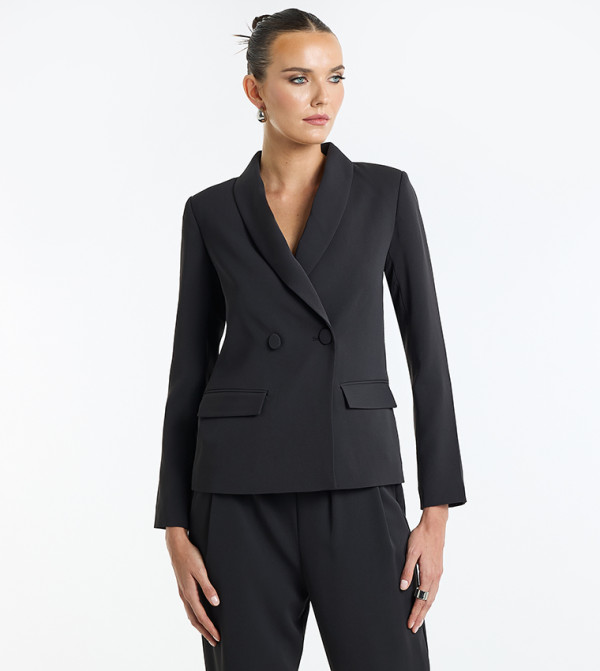 Double Breasted Shawl Collar Blazer