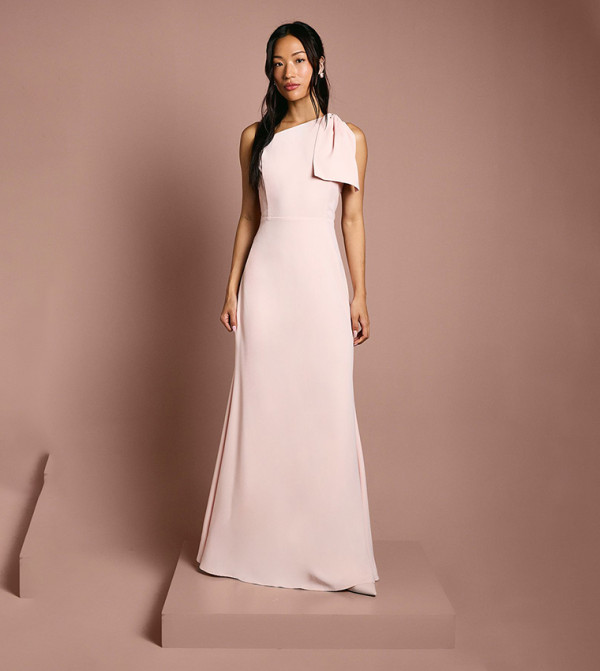 Coast Honoured Bow One Shoulder Maxi Bridesmaid Dress