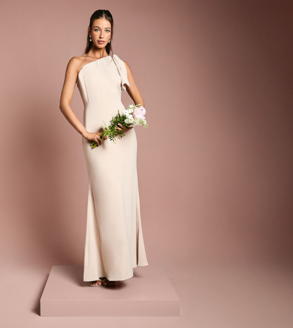Coast Honoured Bow One Shoulder Maxi Bridesmaid Dress