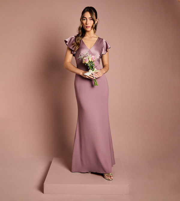 Satin Bridesmaid Maxi Dress