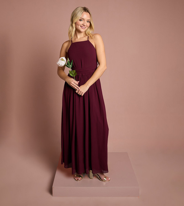 Teen Coast Cross Front Detail Cami Bridesmaid Dress