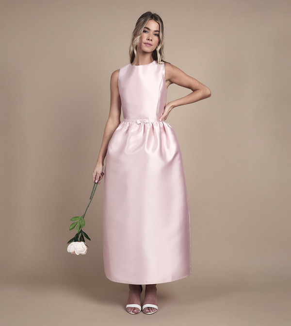 Teen Coast Twill Bow Maxi Bridesmaid Dress