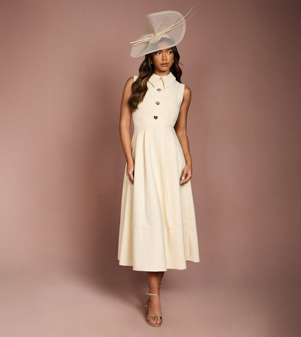 Bandage Knit Shirt Midi Dress