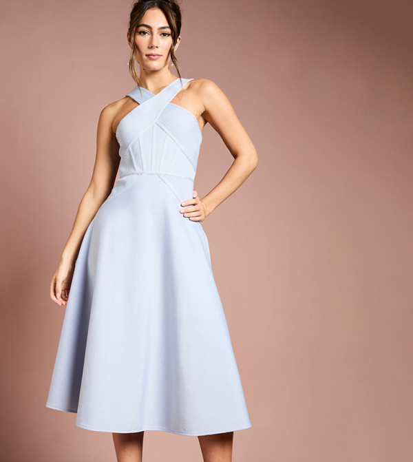 square neck jersey maxi dress Long Matte Jersey Dress Square Neck with Beaded Illusion Sleeves and R –  S.L. Fashions main image 0