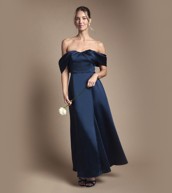 Bandeau Wrap Skirt Maxi Bridesmaid Dress