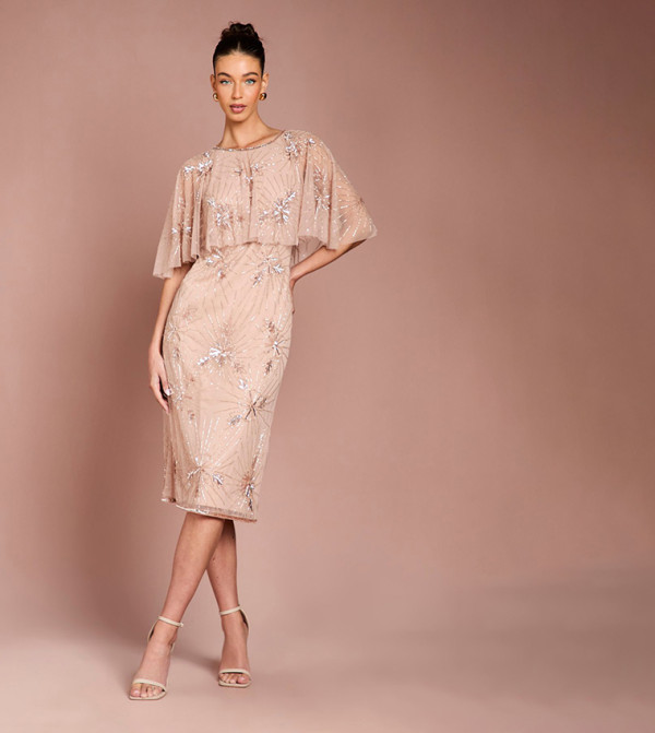 فستان ميدي بكم كيب