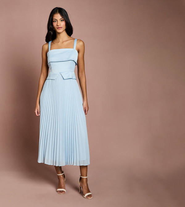 Petite Square Neck Midi Dress