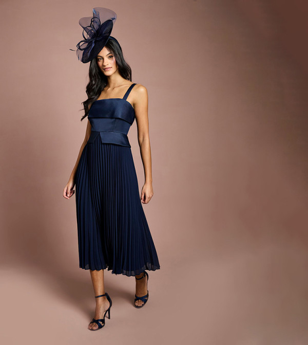 Petite Square Neck Midi Dress