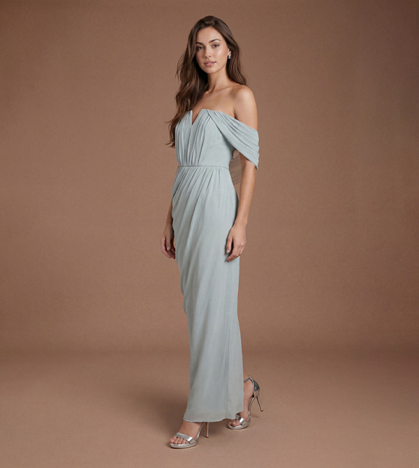 Shawl Back Two In One Contour Collective Bridesmaid Dress