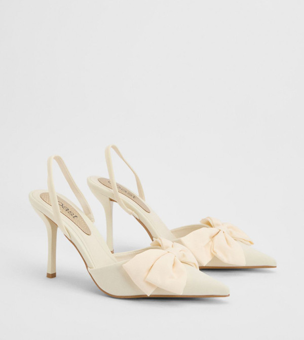 Marianna Bow Detail High Heel Slingback Pumps