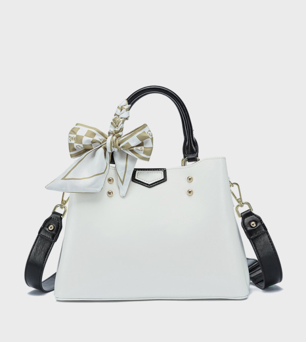 Scarf Detail Satchel Bag