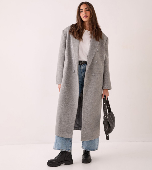 Double Breasted Long Sleeves Coat