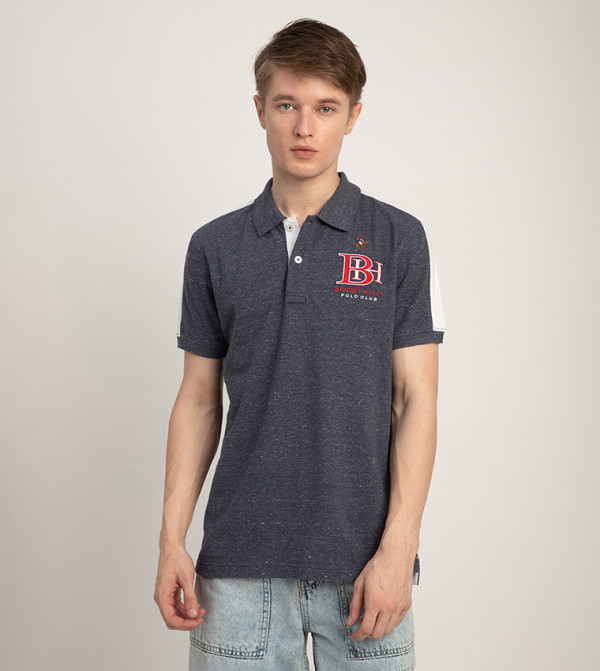 Logo Embroidered Knitted Polo T-Shirt