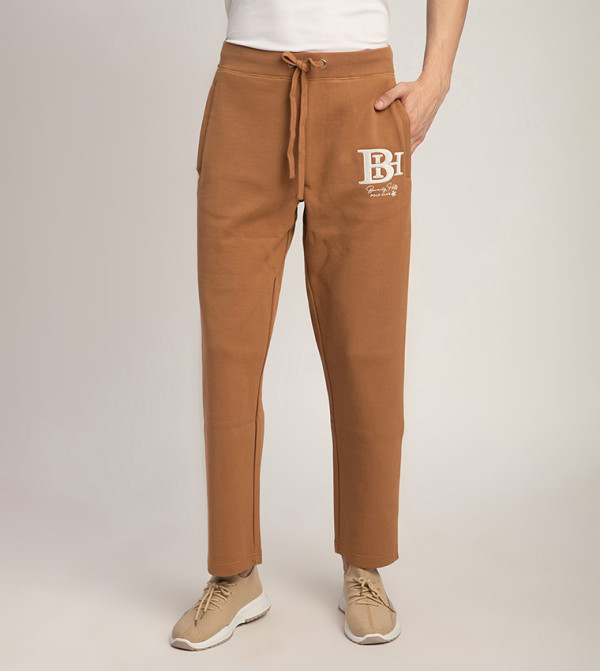 Logo Embroidered Drawstring Waist Sweatpants