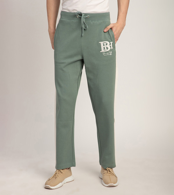 Logo Embroidered Drawstring Waist Sweatpants