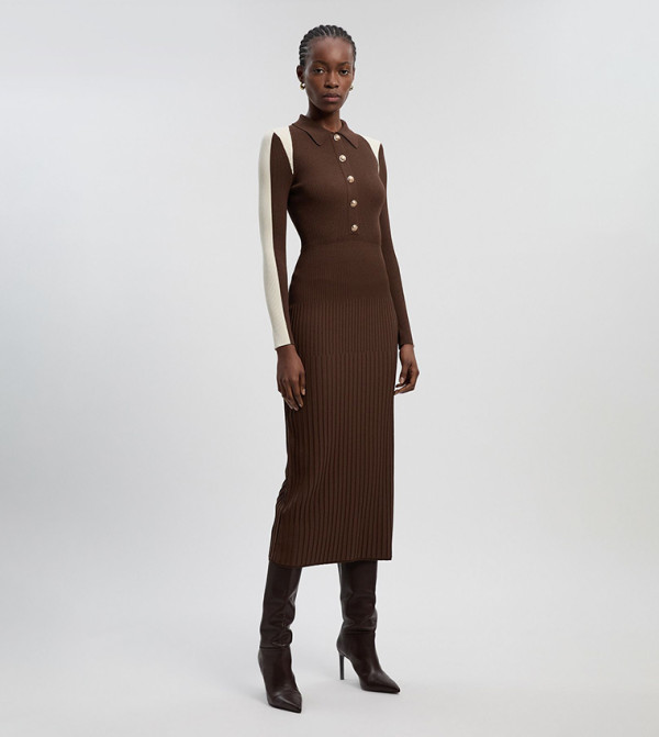 فستان ميدي لونين مرن