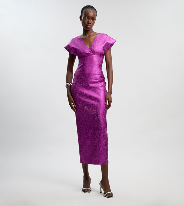 فستان ماكسي محبوك كم انجل للمقاسات الصغيرة