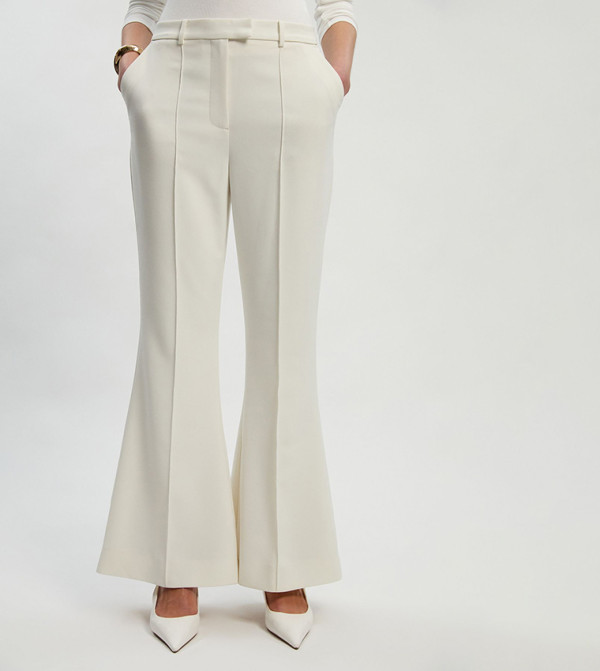 Petite Polished Tailored Bootcut Trousers