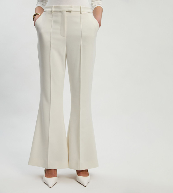 Polished Tailored Bootcut Trousers