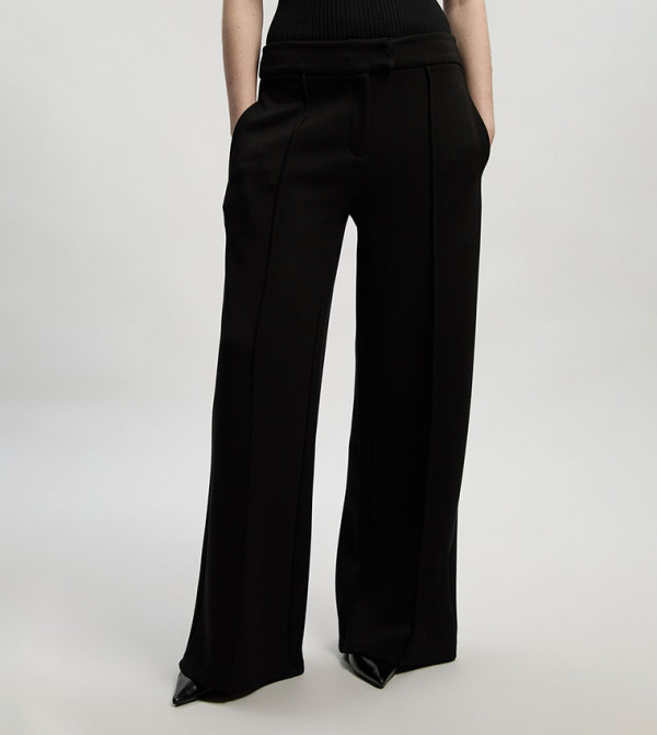 Petite Ponte Wide Leg Trousers