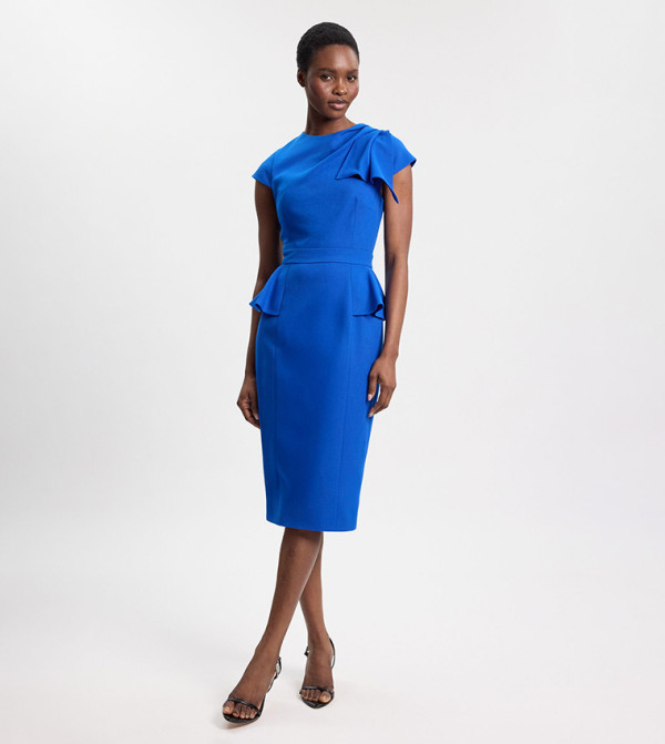 karen millen blue dress Petite Floral Applique Woven Strappy Maxi neckline with delicate spaghetti straps creates an elegant Evening Gowns Karen Millen Blue