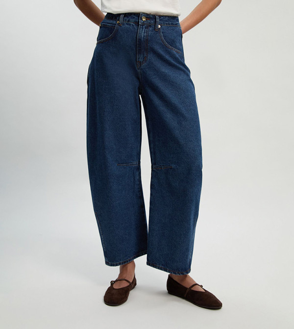 بنطلون جينز مغسول للمقاسات الصغيرة