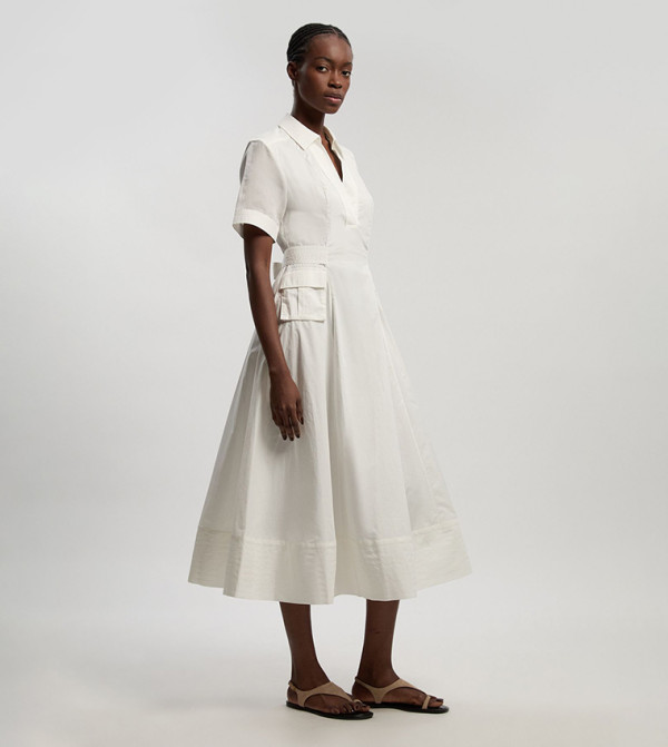 فستان ميدي قطن أورجاندي 