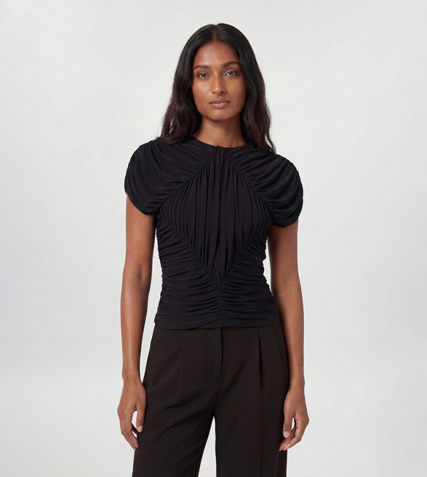 Premium Ruched Cut-Out Back Top