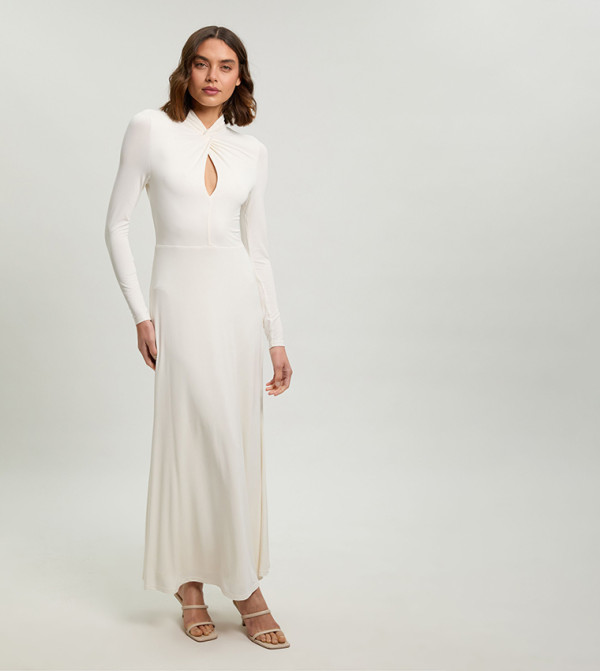 Long Sleeves Jersey Maxi Dress