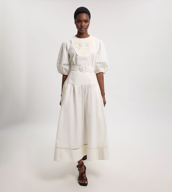 Poplin Belted Midaxi Dress