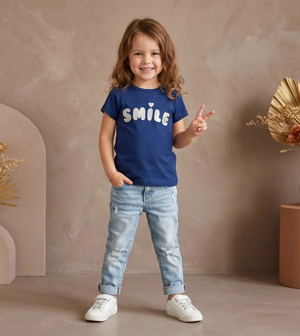 Typography Print Short Sleeves T-Shirt