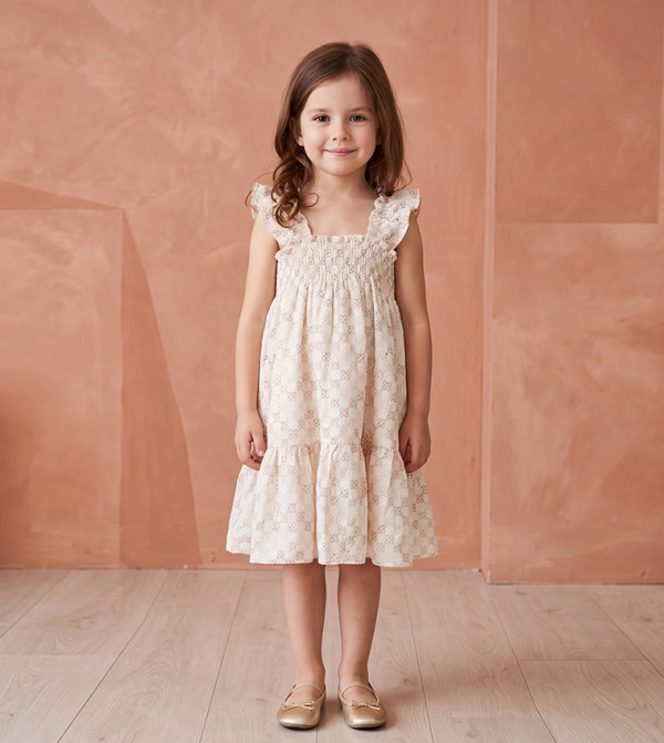 Embroidered Sleeveless Dress