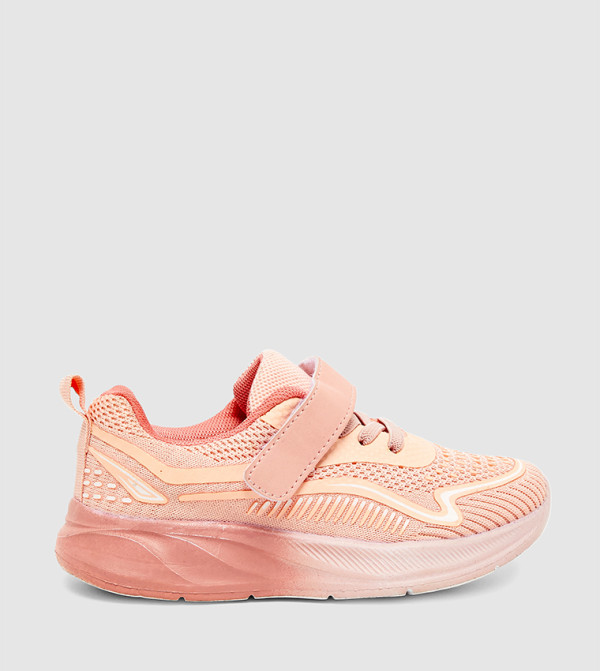 Mesh Detail Velcro Closure Sports Shoes