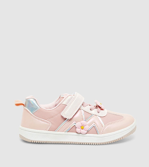 Appliqued Velcro Closure Sneakers