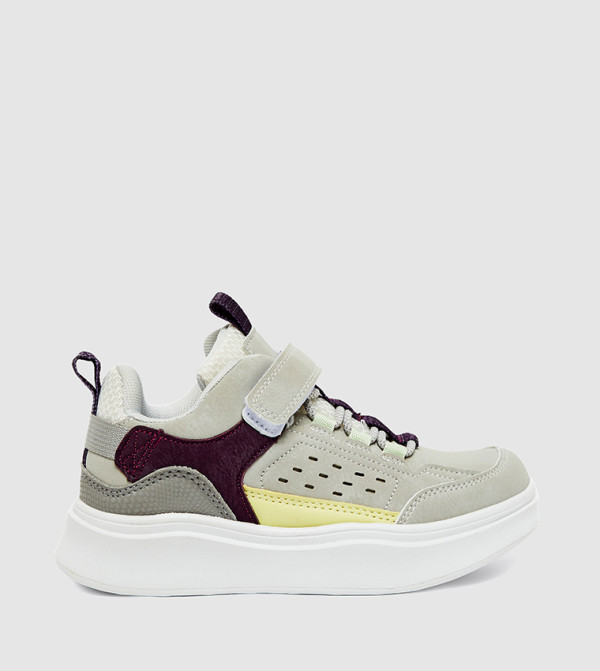 Color Block Velcro Closure Sneakers