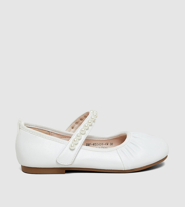 Pearl Embellished Mary Jane Shoes