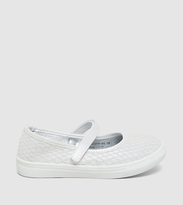 Mesh Detail Mary Jane Shoes