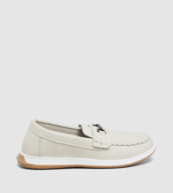 Textured Horsebit Loafers