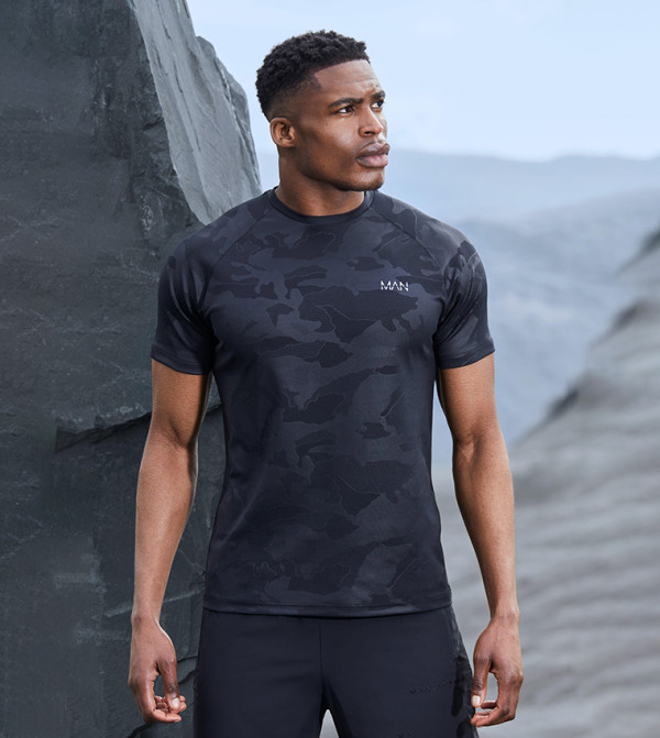 Camo Raglan Active T-Shirt