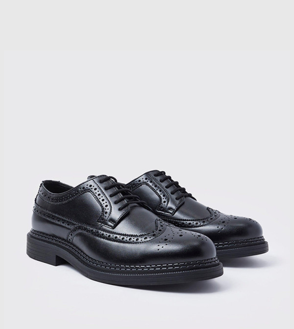 Classic Faux Leather Brogue Shoes