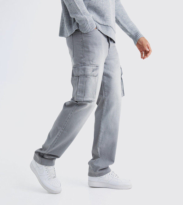 Tall Relaxed Fit Rigid Cargo Jeans