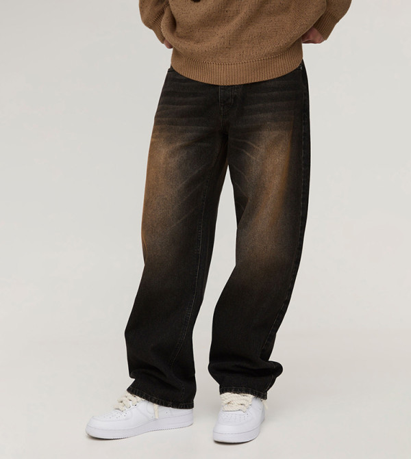 Faded Mid Rise Relaxed Fit Jeans