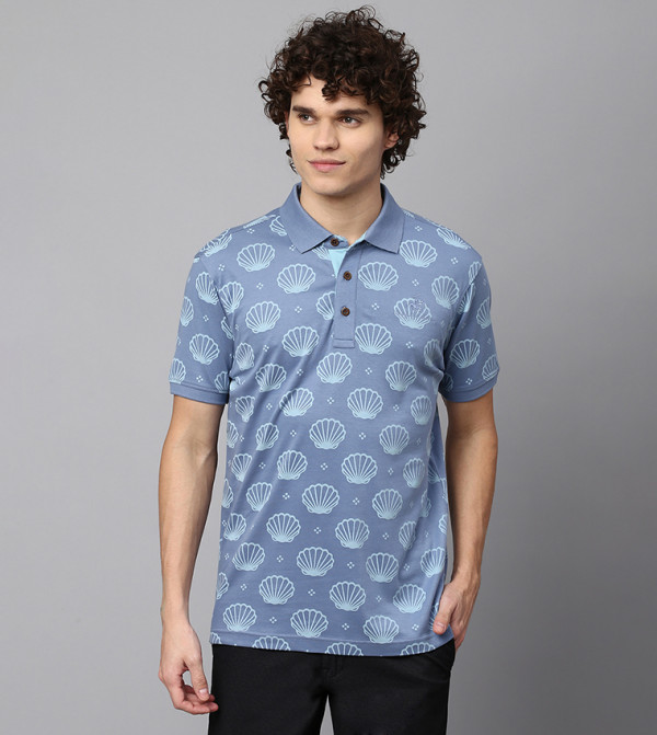 Printed Short Sleeves Polo T-Shirt