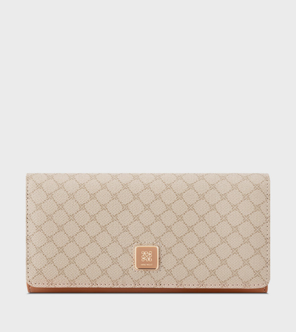 محفظة فلاب بنقشة مونوغرام 