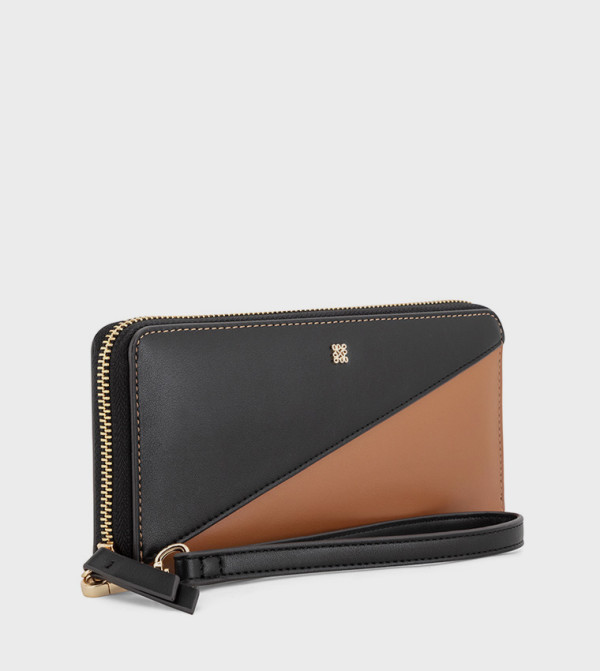 Color Block Zippered Wallet