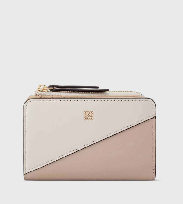 Logo Detail Zippered Wallet