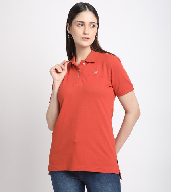 Logo Detail Short Sleeves Polo T-Shirt