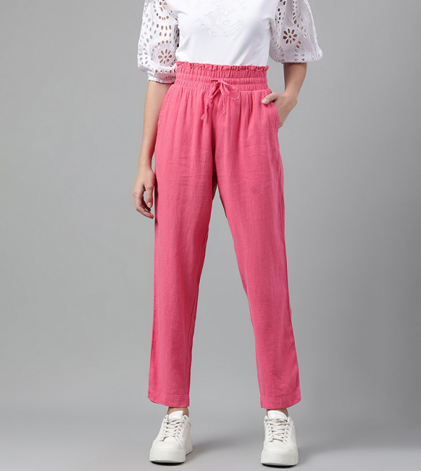Solid Regular Fit Trousers