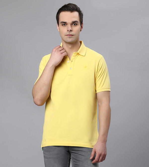 Logo Embroidered Short Sleeves Polo T-Shirt