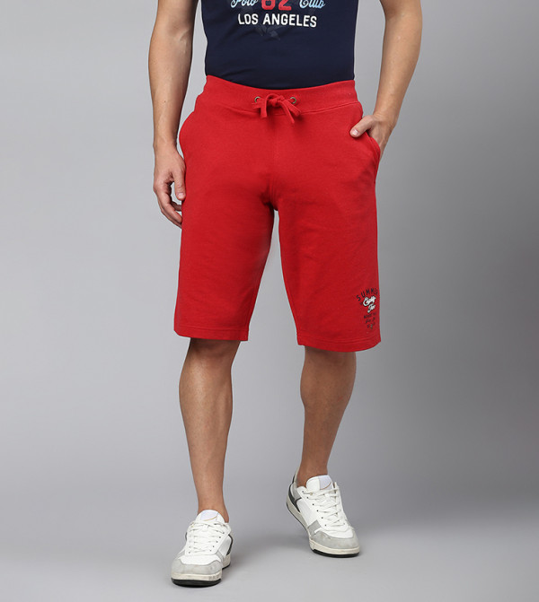 Print Detail Knitted Shorts